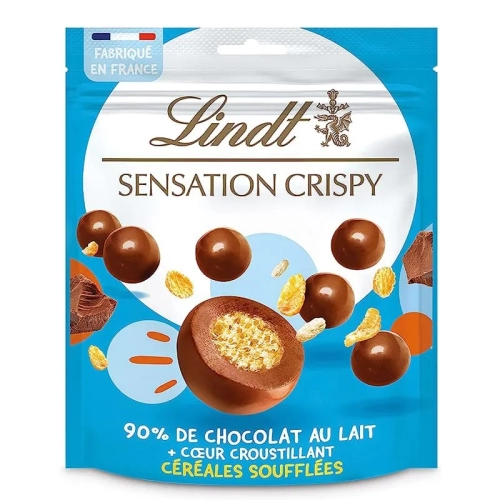 شکلات کریسپی لینت شیری با طعم سوفله غلات Sensation lindt