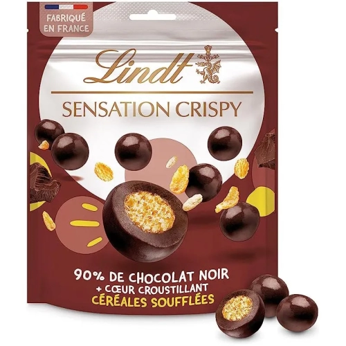 شکلات کریسپی لینت دارک با طعم سوفله غلات Sensation lindt